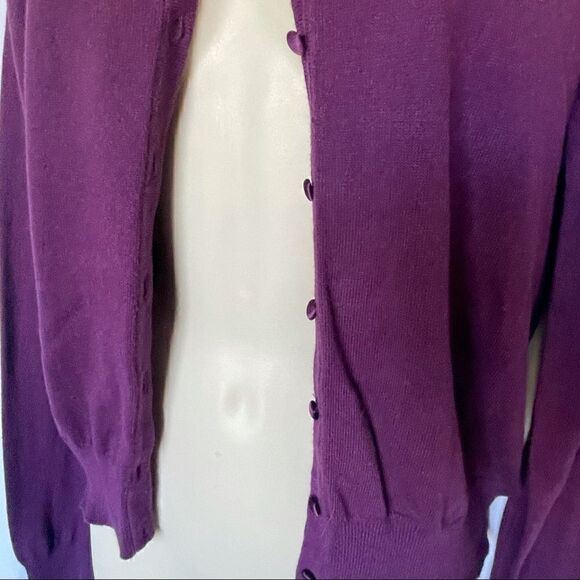 Merona women’s purple button up sweater size small - Picture 4 of 8